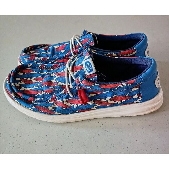 Hey Dude Men’s Fish Camo Slip-On Loafer Shoes Lightweight Casual - 8 - Picture 5 of 9